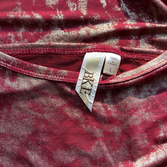 BKE Camisol/Cami, Red and Shiny Gold, Women's Large, Like New Condition - Picture 4 of 4